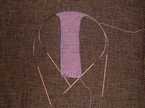 Knitting a Sock on Two Circular Needles
